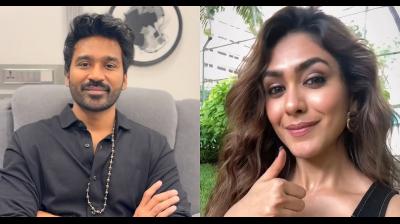 Actor Dhanush and Actress Mrunal Rumoured to Be Dating, Dhanush on Mrunal's Guest List for Son of Sardaar 2