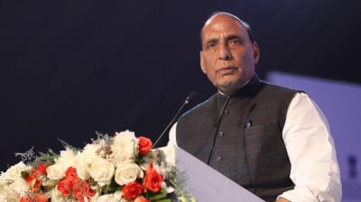 Singh emphasised India's industrial maturity and pointed to successful platforms like INS Vikrant, the Kalvari-class submarines, and stealth frigates and destroyers. File Photo.