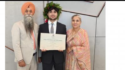 Karanbir Singh makes Punjabis proud, secures 2nd position in Italy College 