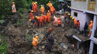 Landslide In Inner Akhara Bazaar, Kullu; One Dead, Three Injured; Six Still Under Debris: DC