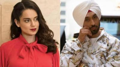 Kangana Ranaut and Diljit Dosanjh