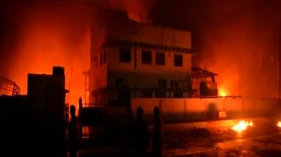 Fire at shoe factory