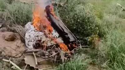 Indian Air Force Confirms Death of Two Pilots in Jaguar Trainer Aircraft Crash Near Churu, Rajasthan (Image Courtesy: Mint)