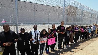 'We want the children inside migrant detention centre