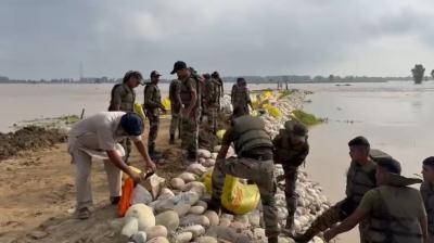 The sudden rise of Sutlej waters put embankments and homes at grave risk in Rukhnewala Kalan, Ferozepur, earlier last week,