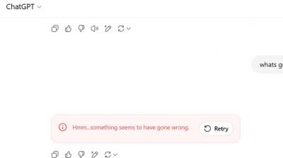 ChatGPT Suffers Global Outage: Users Report "Hmm…something seems to have gone wrong," Errors