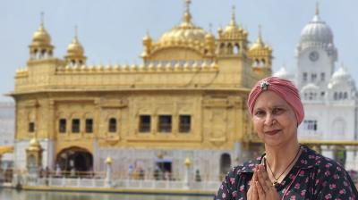 Dr Navjot Kaur Sidhu at Golden Temple