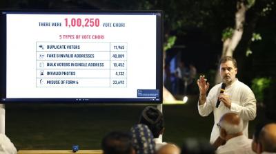 Chief Electoral Officer, Karnataka says data used by Rahul Gandhi in PPT is not official; Details (Image Courtesy, India Today