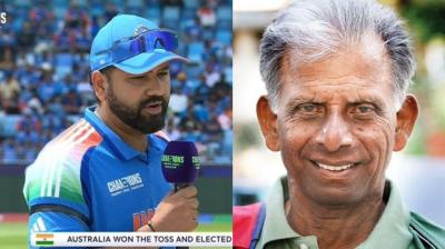 IND vs AUS Semifinal Champions Trophy 2025 Indian team black band today padmakar shivalkar death