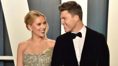 Scarlett Johansson and Colin Jost