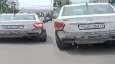 Patiala Road Rage Accident News: Speeding car smashes several vehicles on road, video goes viral