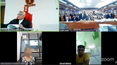 Man Attends Gujarat High Court Proceedings from Toilet Seat; Video Goes Viral (Image Courtesy: Bar and Bench)