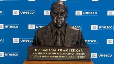 Dr. Babasaheb Ambedkar's bust unveiled at UNESCO Headquarters in Paris; PM Modi calls it "fitting Tribute"