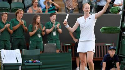 Wimbledon giantkiller happy 