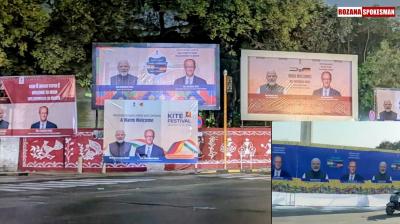“Intense, city is covered in Photos": People criticise Modi–Merz posters along roadsides