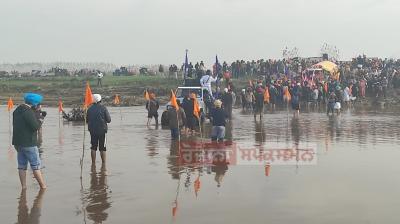 Devotees Cross Sarsa River