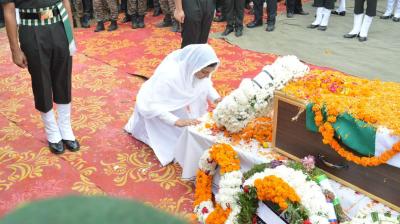 Minister Anmol Gagan Maan Paid Tributes to Martyr Colonel Manpreet Singh