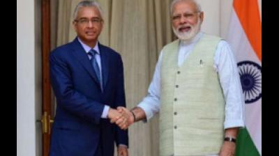 Pravind Jugnauth and Narendra Modi