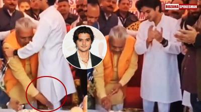 BJP MLA Touches Feet of Jyotiraditya Scindia's Son; Video Sparks Debate