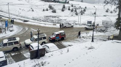 Snowfall at Gulmarg, Jammu and Kashmir