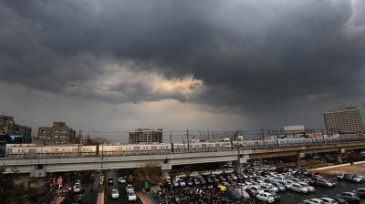 Delhiites woke up to a partly cloudy morning today