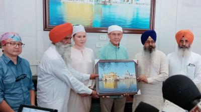 Former President of Mongolia at Golden Temple 