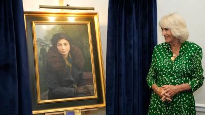 Queen Camilla Unveils Indian-Origin British Spy Noor Inayat's Portrait