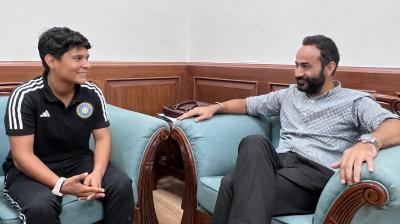 Sports Minister Meet Hayer with Kanika Ahuja