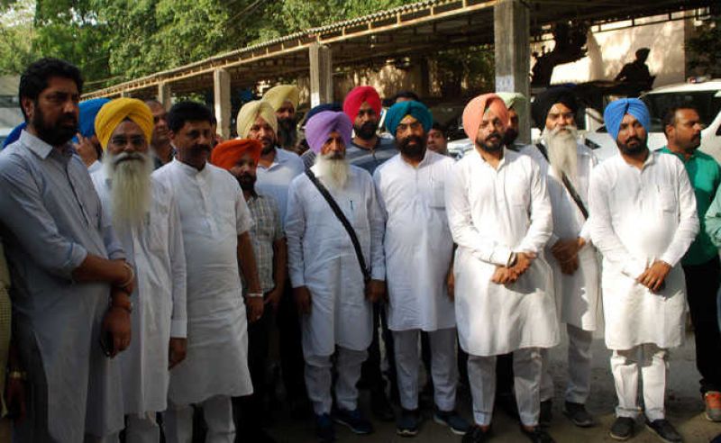 Supporters of MLA Bains