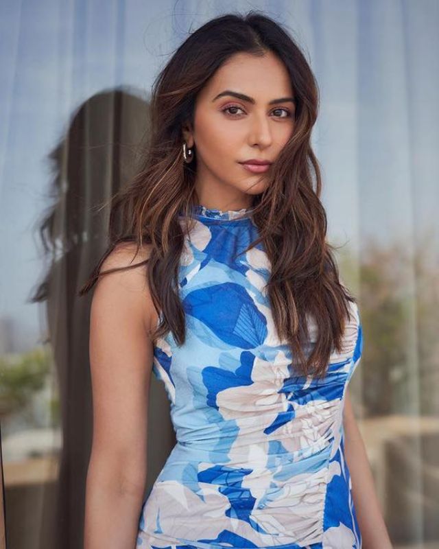 Rakul Preet's Cool Look in Blue Dress