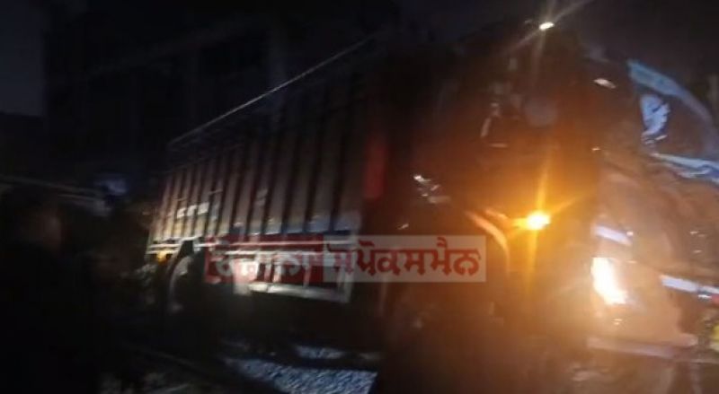 Major Tragedy in Ludhiana: Truck Overturns on Wrong Side of Tracks, Narrowly Escapes Oncoming Train