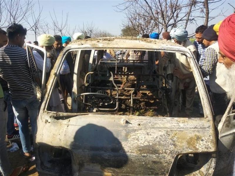 Punjab: School van that caught fire, killing 4 kids,