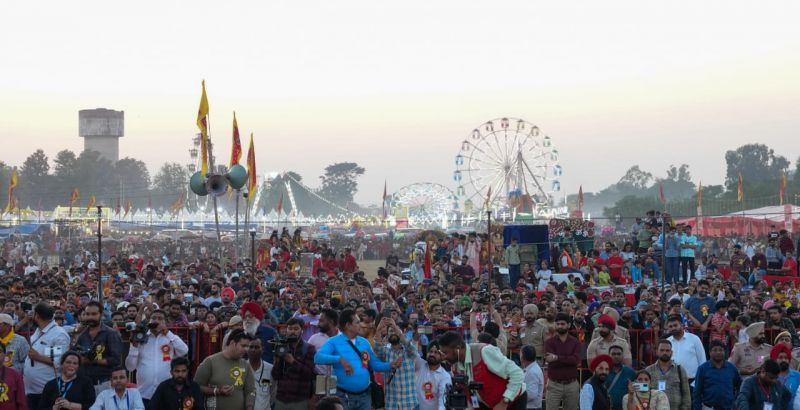 Dussehra 2023: CM Bhagwant Mann Participates in Dussehra's Ravan Dahan Samagam in Hoshiarpur