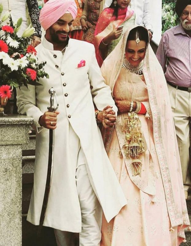 Neha Dhupia and Angad Bedi married