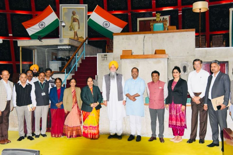 Karnataka Vidhan Sabha Speaker Leads Delegation in Meeting with Speaker Kultar Singh Sandhwan