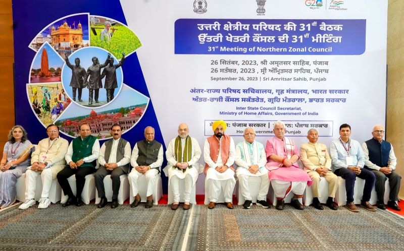31st Meeting of Northern Zonal Council Underwent in Amritsar on Sept 26. Union Home Minister Amit Shah, Punjab CM Bhagwant Mann, Himachal CM and representatives of other states were also present on the occasion.
