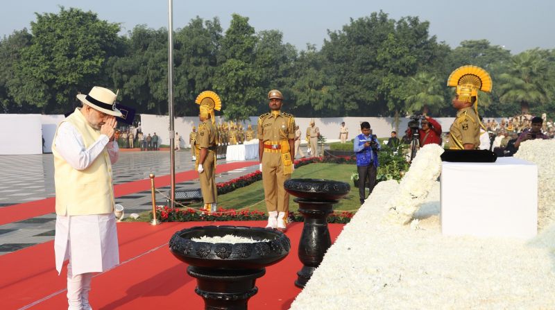 Union Home Minister Amit Shah Paid Tribute to Police Martyrs on Police Memorial Day in Delhi
