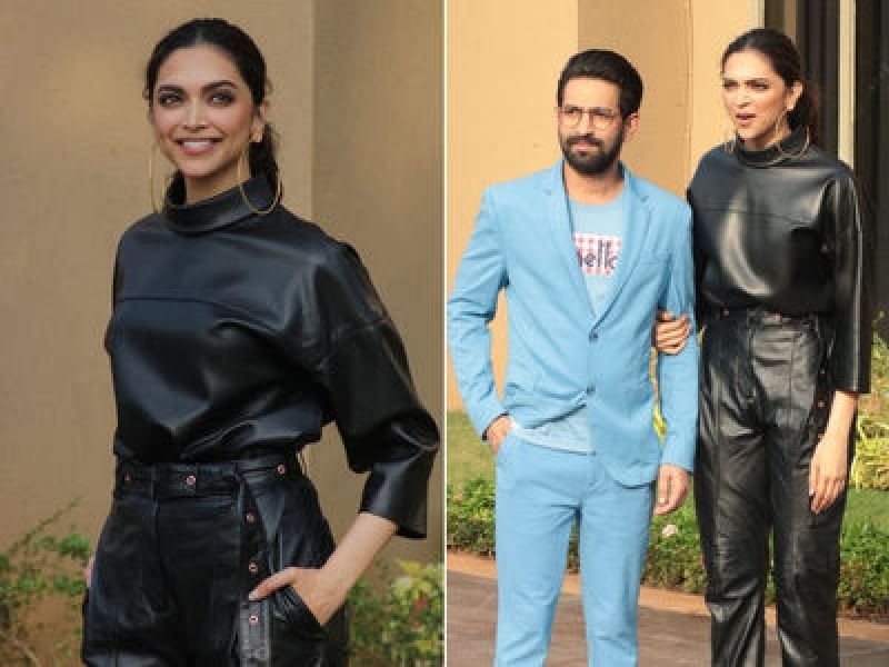 Deepika Padukone in leather attire