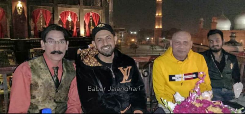 Gippy Grewal at Food Street Fort road Lahore with  iftikhar thakur and Akram Daas