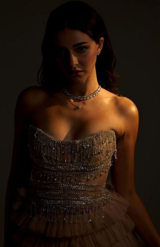 Ananya Pandey Stuns in Golden Dress