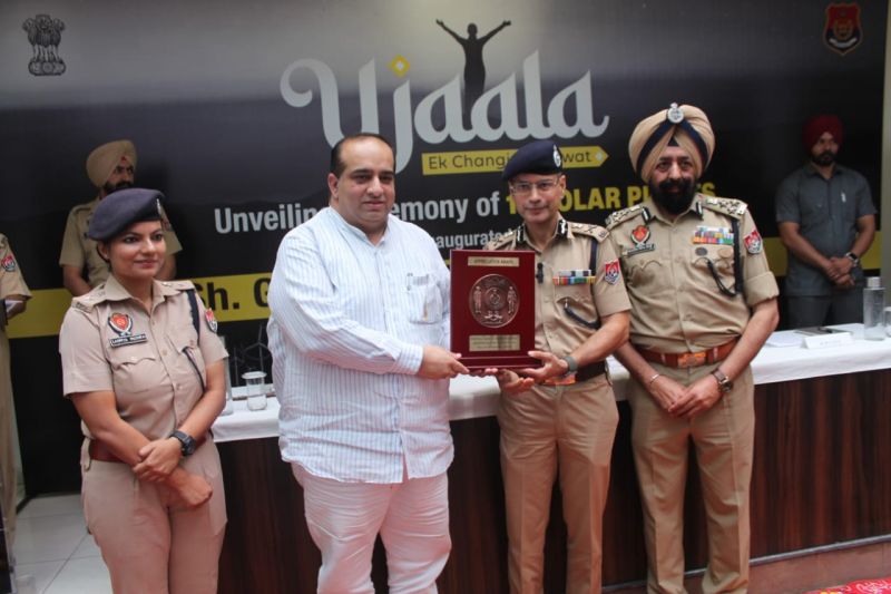 DGP Gaurav Yadav Inaugurates 120 kw Capacity Solar Power Plants in 13 Police Stations of Ludhiana 
