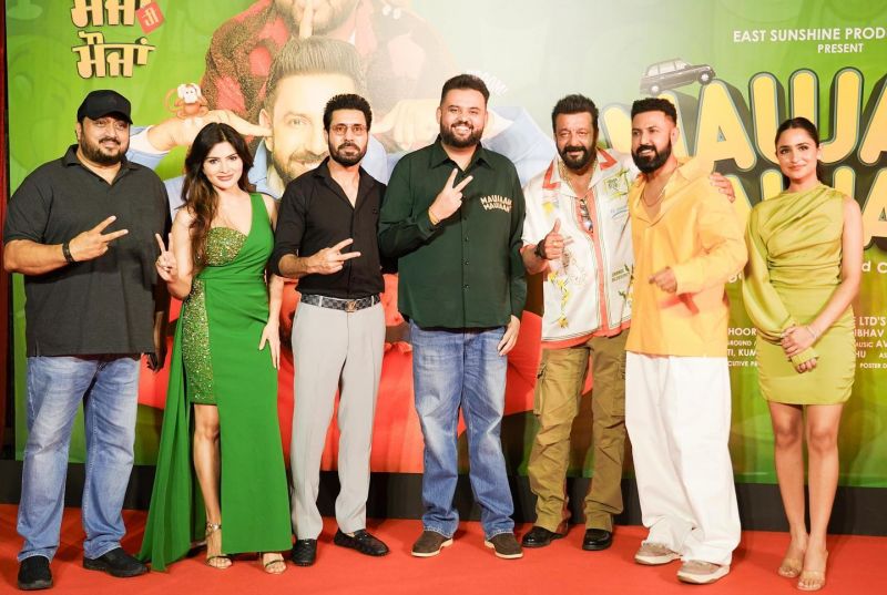 Punjabi Singer Gurdas Maan, B-Town Stars Sanjay Dutt & Sonu Sood Join 'Moujaan Hi Moujaan' Film Team in Mumbai