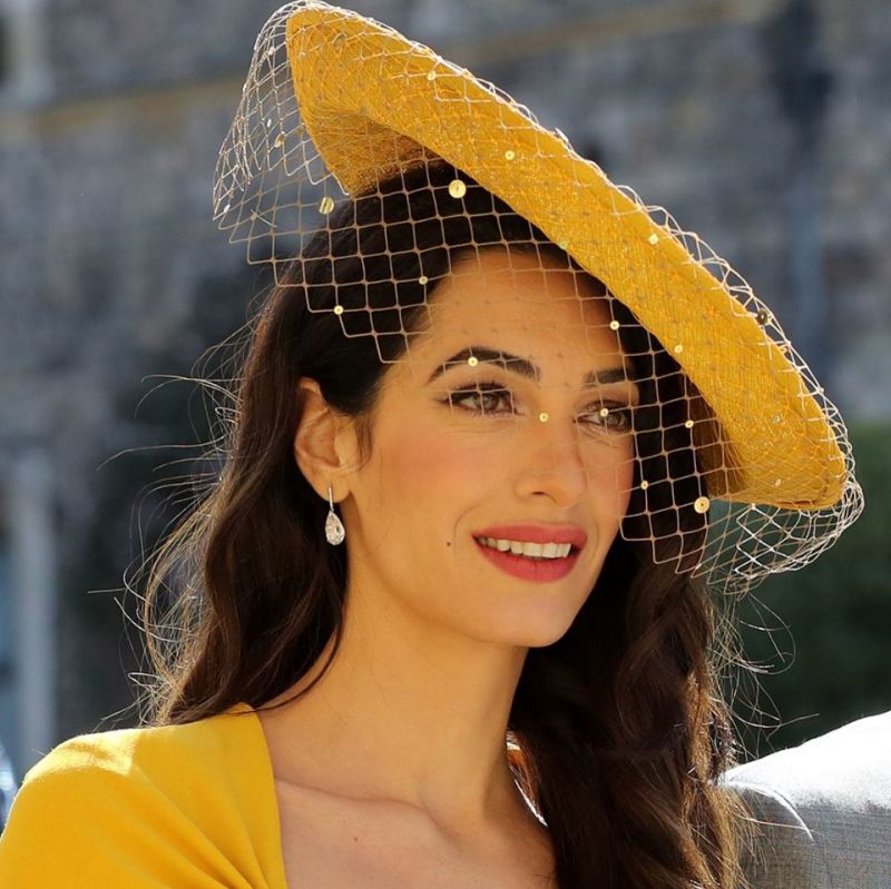 Amal Clooney wore 	 modern hat