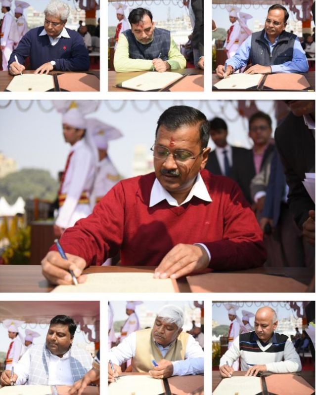'Baby Mufflerman' centre of attraction at Arvind Kejriwal's swearing-in ceremony