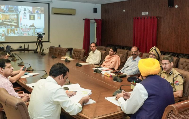 CM Mann Chairs Meeting over matter of Drug Smuggling & National Security Via Video Conferencing