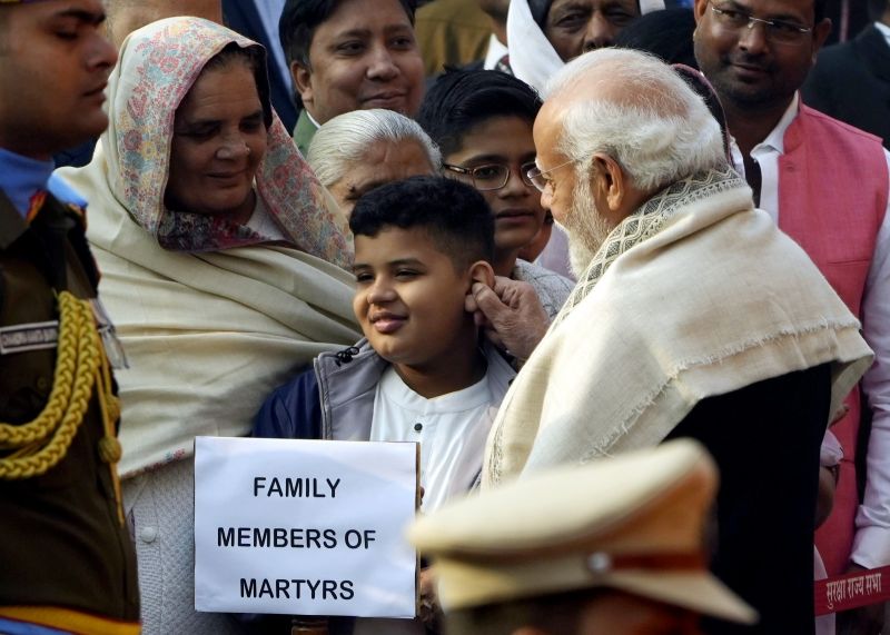 PM Modi Meets Families of Martyred Soldiers from 2001 Parliament Attack
