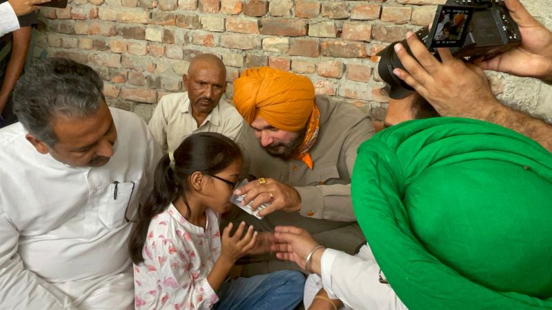 Navjot Singh Sidhu broke his fast today