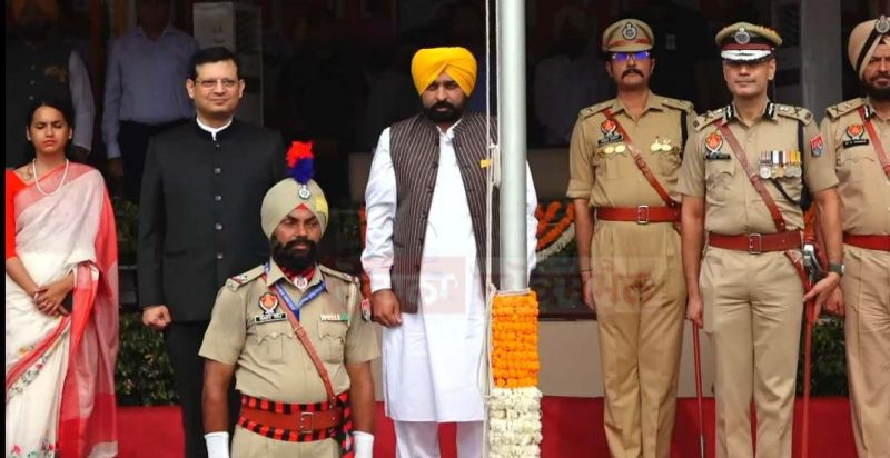 Punjab CM Bhagwant Mann Hoisted the Tricolor in Patiala on Independence Day 2023