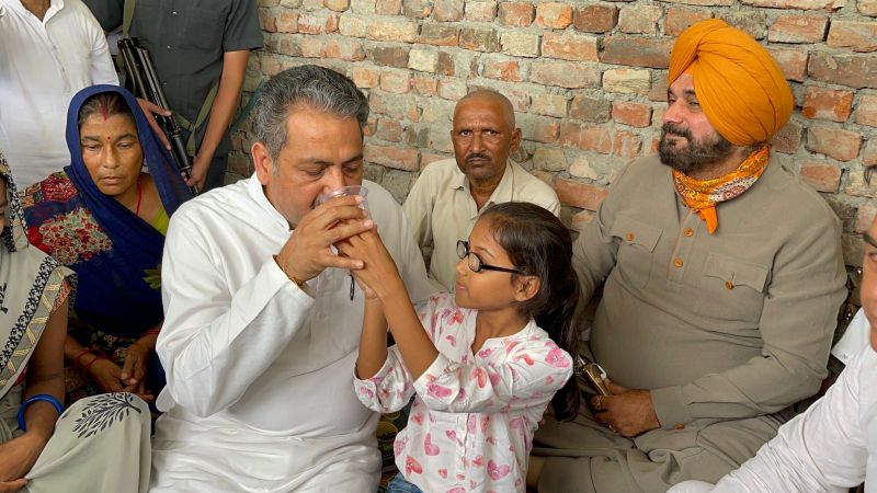 Navjot Singh Sidhu broke his fast today