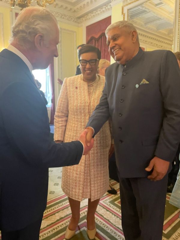 Vice President Jagdeep Dhankhar Reaches London to attend the Coronation Ceremony of Prince Charles III
